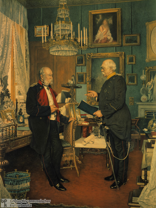 Kaiser Wilhelm I und Bismarck im Gespräch (1887) 